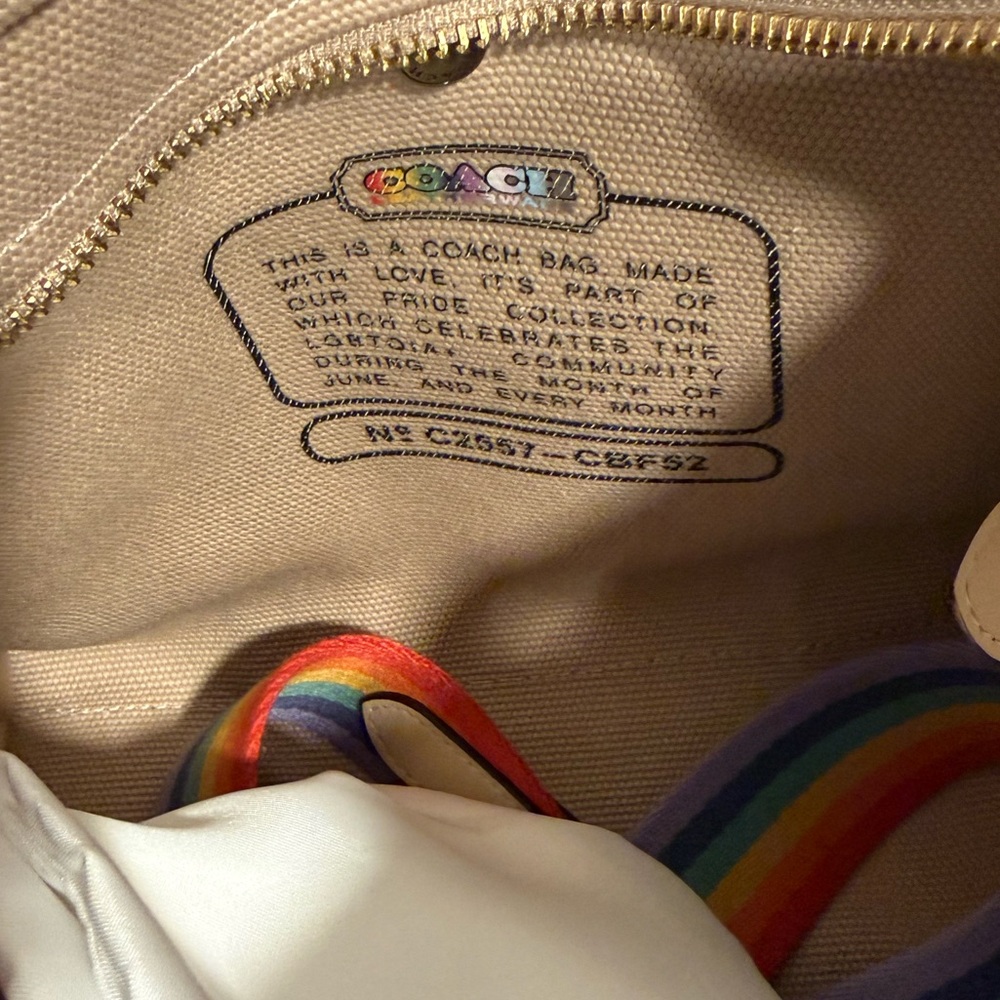 Coach Canvas Rainbow Cargo Tote Bag - Picture 5 of 5